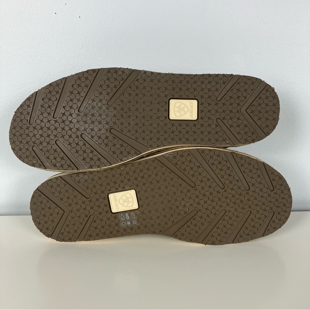 Ariat Floral Cruiser W 7.5 Brown Leather Slip On Shoes Embroidered Boho Western - Picture 13 of 16